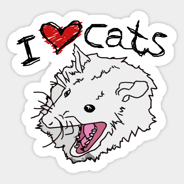 I ♥ Cats Sticker by Taversia